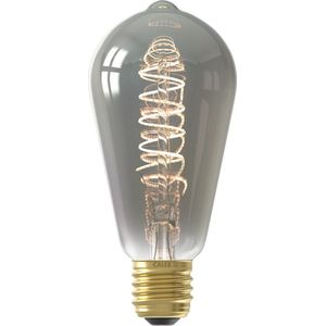 Calex Spiraal Filament LED Lamp - E27 - ST64 Lichtbron Titanium - 4W - Dimbaar