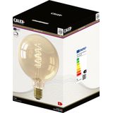 Calex Spiraal Filament LED Lamp - G125 Vintage Lichtbron - E27 - Goud - Warm Wit Licht - Dimbaar