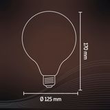 Calex Spiraal Filament LED Lamp - G125 Vintage Lichtbron - E27 - Goud - Warm Wit Licht - Dimbaar
