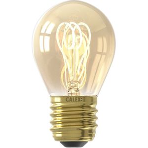 Calex LED lamp E27 | Kogel P45 | Filament | Goud | 1800K | Dimbaar | 4W (15W)