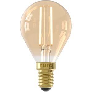 Calex Filament LED Lamp - E14 - P45 Lichtbron Goud - 3.5W - Dimbaar