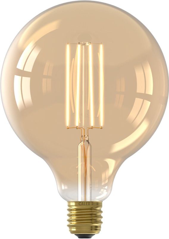 Calex Filament LED Lamp - G125 Vintage Lichtbron - E27 - Goud - Warm Wit Licht - Dimbaar