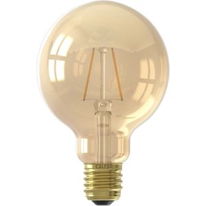 Calex - LED Lamp E27 - Globe G95 - Filament - Goud - 2W (15W) - 6 Stuks