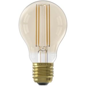 6x Calex LED lamp E27 | Peer A60 | Filament | Goud | 2100K | Dimbaar | 4.5W (40W)