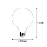 Calex - E27 Led Lamp Globe - Wit Glanzend - 806 Lumen