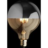 Filament LED Lamp Globe - Mirror Silver - Dimbaar - E27 Fitting