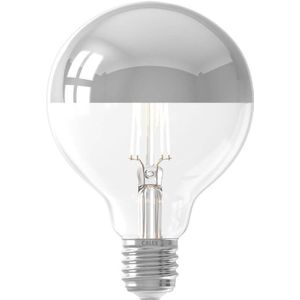 E27 dimbare LED lamp kopspiegel zilver G95 3,5W 250lm 2300K