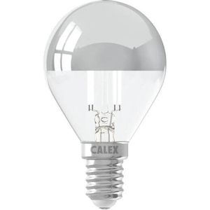 6x Calex LED lamp E14 | Kogel P45 | Kopspiegel | Zilver | 2700K | Dimbaar | 3.5W (25W)