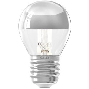 6x Calex LED lamp E27 | Kogel P45 | Kopspiegel | Zilver | 2700K | Dimbaar | 3.5W (25W)