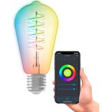 Calex - Slimme Lamp - Wifi LED Filament - E27 - RGB en Warm Wit Licht