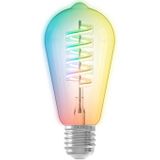 Calex Slimme Lamp - Wifi LED Filament Verlichting - E27 - Smart Bulb Helder - Rustiek - RGB en Warm Wit Licht