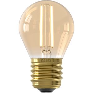 6x Calex LED lamp E27 | Kogel P45 | Filament | Goud | 2100K | Dimbaar | 3.5W (25W)