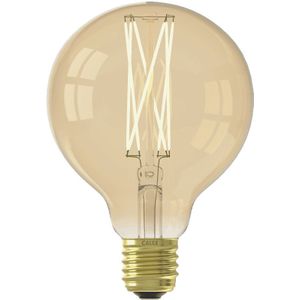 Calex Filament LED Lamp - G95 Vintage Lichtbron - E27 - Goud - Warm Wit Licht - Dimbaar