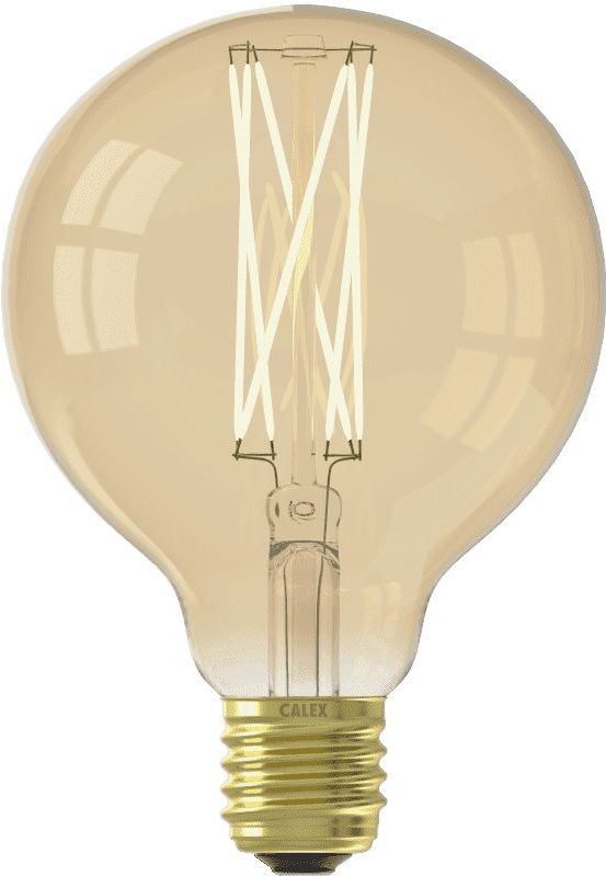 Calex Filament LED Lamp - G95 Vintage Lichtbron - E27 - Goud - Warm Wit Licht - Dimbaar