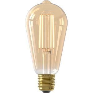 Calex Filament LED Lamp - Rustiek Vintage Lichtbron - E27 - Goud - Warm Wit Licht - Dimbaar