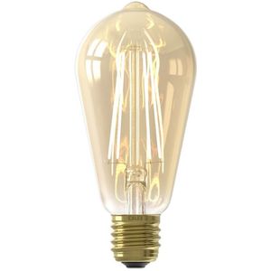 6x Calex LED lamp E27 | Edison ST64 | Filament | Goud | 2100K | Dimbaar | 4.5W (40W)