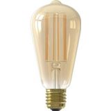 CALEX - Functionele LED Lamp, Rustiek Goud ST64, E27 Fitting, 4.5W, Extra Warm Wit Licht (2100), Dag- en Nacht Sensor