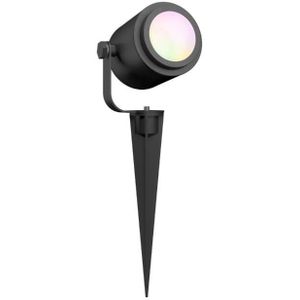 Calex Smart Outdoor 24v Tuinverlichting - Set van 3 Slimme Grondspots - RGB en Warm Wit Licht - Zwart