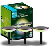 Calex - Smart Outdoor - Set van 3 Padverlichting - RGB en Warm Wit Licht - Zwart