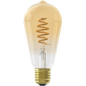 Calex Smart Outdoor Smart LED Lamp - E27 - Slimme ST64 Bluetooth Mesh Bulb - RGB en Warm Wit Licht - Goud - 7W