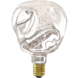 E27 dimbare LED lamp G125 zilver 4W 75 lm 1800K