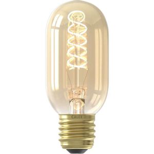 Calex Flexfilament LED buislamp E27 5.5W 470lm 2100K Goud dimbaar T45x110
