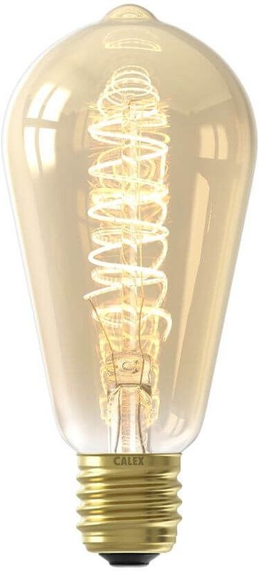 Calex - LED Filament - Rustiek ST64 - Goud - E27 - 5.5W - 2100K