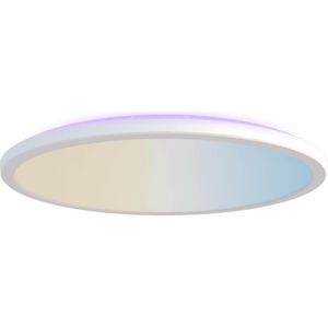 Calex Halo Slimme Plafonnière - Smart Plafondlamp 40cm - RGB en Warm Wit Licht - Wit