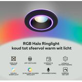 Calex Halo Slimme Inbouwspot - Smart Downlight - RGB en Warm Wit Licht - Zwart