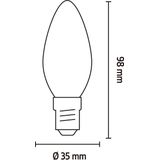 Calex - Smart Filament LED Lamp - E14 - Warm Wit Licht - Goud - 4.9W
