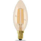 Calex - Smart Filament LED Lamp - E14 - Warm Wit Licht - Goud - 4.9W