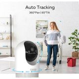 Calex - Beveiligingscamera voor Binnen - 2K - Pan Tilt - Wifi - Wit