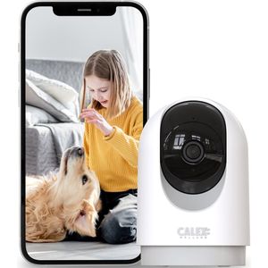 Calex - Beveiligingscamera voor Binnen - 2K - Pan Tilt - Wifi - Wit