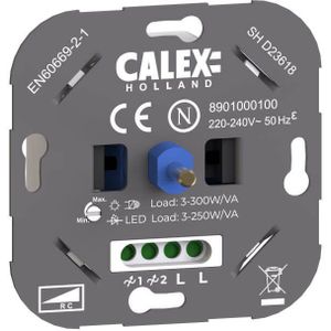 Calex LED Wanddimmer - Universele Inbouw Dimmer - 3-250W - Fase afsnijding