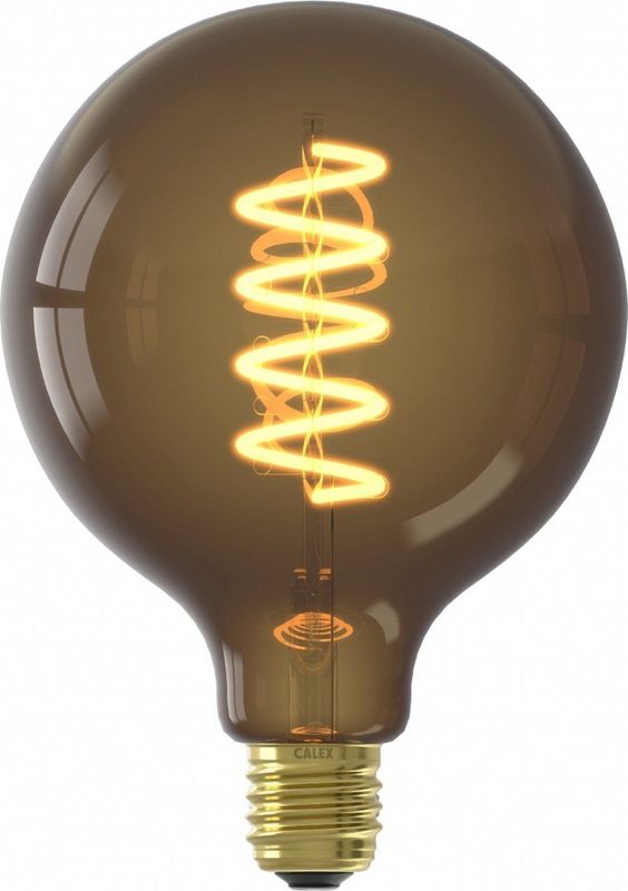 Calex - Globe G125 - LED Lamp - Amberkleurig - E27 - Dimbaar - 4W