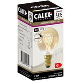 Calex Spiraal Filament LED Lamp - E14 - P45 Lichtbron Goud - 2.5W - Dimbaar