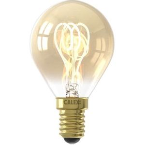 Calex | LED filament | Kleine fitting E14 | P45 Kogel | Goud | 2.5W | Dimbaar