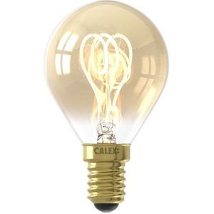 Calex Spiraal Filament LED Lamp - E14 - P45 Lichtbron Goud - 2.5W - Dimbaar