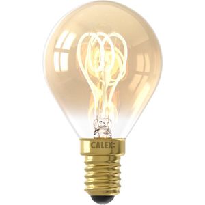 Calex Spiraal Filament LED Lamp - E14 - P45 Lichtbron Goud - 2.5W - Dimbaar