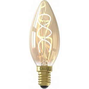 Calex - LED Lamp E14 - Kaars B35 - Goud - Dimbaar - 2.5W