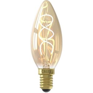 5x: Calex LED lamp E14 | Kaars B35 | Filament | Goud | 2100K | Dimbaar | 2.5W (15W)