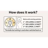 Calex LED Lamp - E27 - 3 Staps Dimmer - Dimbaar - ST64 - Goud - Warm Wit Licht - 5.5W