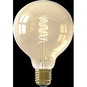 Calex LED lamp E27 | Globe G95 | Filament | Goud | 2100K | 3-staps dimbaar | 5.5W (40W)