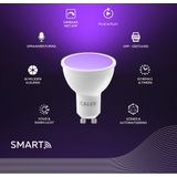 Calex Slimme Lamp - Kleurlamp set van 5 stuks - Wifi LED Verlichting - GU10 - Smart Lamp - Dimbaar - RGB en Warm Wit - 4.9W