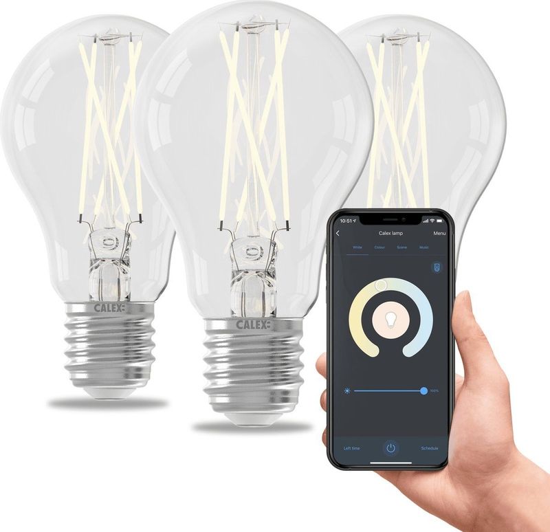 Calex - Smart Lamp - Wit - Eenvoudige Installatie - Spraakbesturing