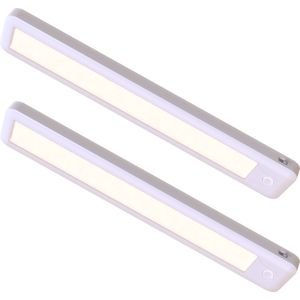 Calex LED Oplaadbare Bedverlichting - Set van 2 Stuks - met bewegingssensor - Uitstapverlichting - Accu - magneet of dubbelzijde tape -- Eenvoudige Installatie