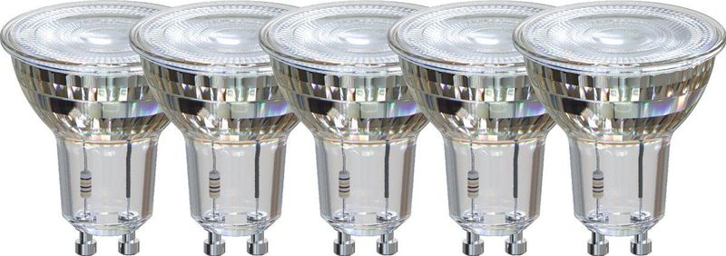 Reflector Spot - GU10 LED Lamp - Set van 5 stuks - 5W - Inbouwspot - Warm Wit Licht - Dimbaar - Voordeelverpakking