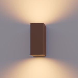 Calex - Bergamo - Wandlamp - Roestkleur - 2x GU10 - IP54 - Water- en Stofbestendig