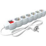 Calex - Stekkerdoos - Wit - 6-voudig - 1,4 m