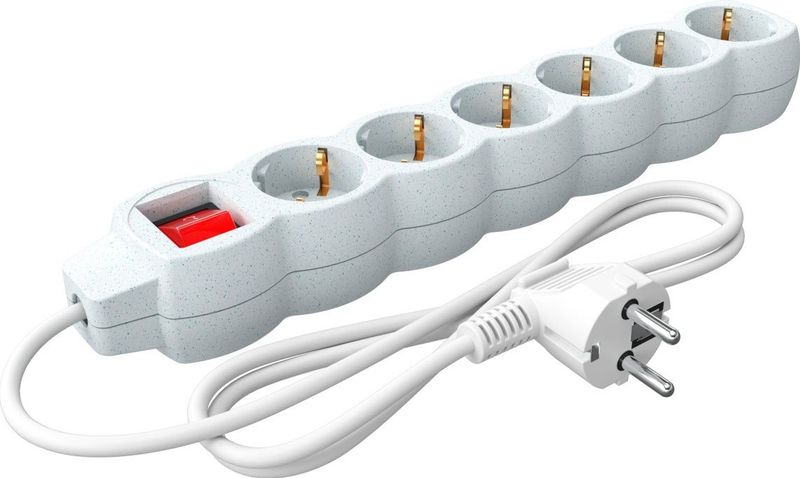 Calex - Stekkerdoos - Wit - 6-voudig - 1,4 m